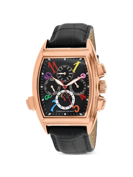  Christian Van Sant Montre Grandeur 45 Mm - Noir 