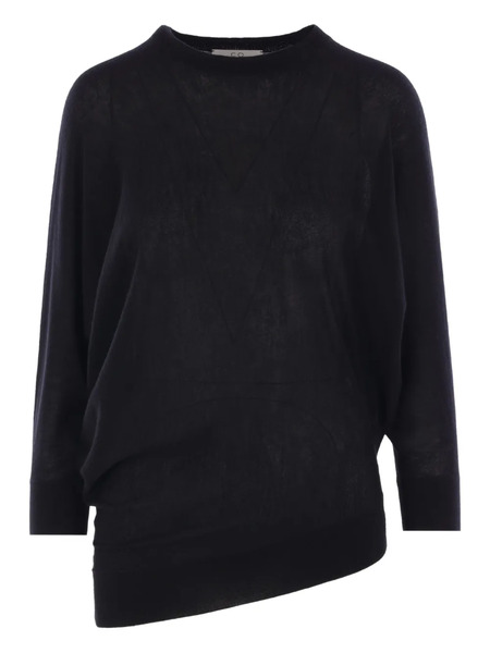  Co Pull à Ourlet Asymétrique - Noir 