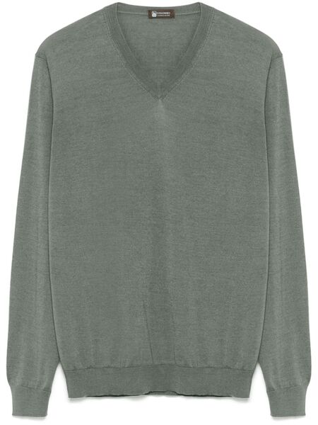  Colombo Pull à Col V - Vert 