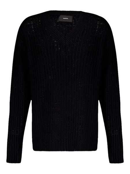 Commas Pull à Col V - Noir 
