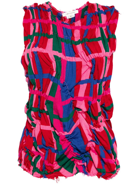  Comme Des Garçons Débardeur En Maille à Design Asymétrique - Rose 