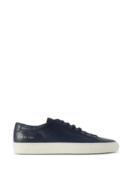  Common Projects Baskets En Cuir à Logo - Bleu 