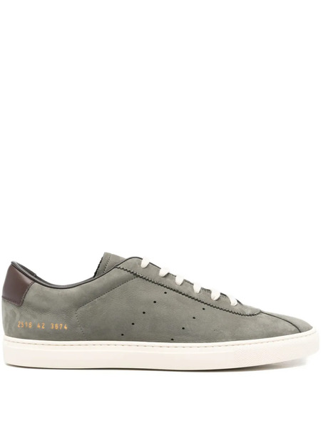  Common Projects Baskets En Daim à Design Perforé - Gris 