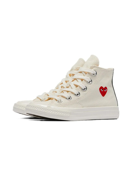  Converse Kids Baskets Montantes Chuck 70 Gs 'comme Des Garcons Play - Small Red Heart Black' - Blanc 