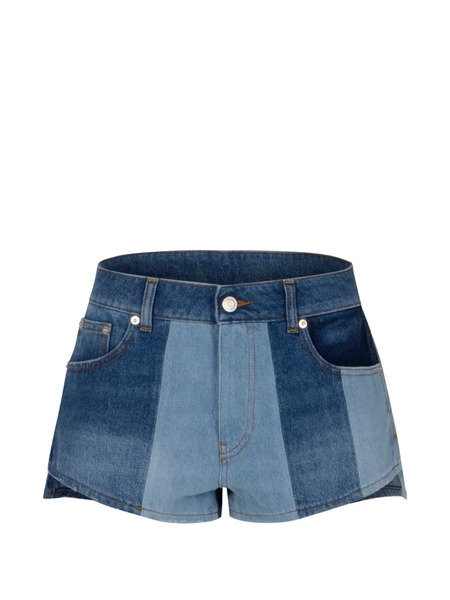  Coperni Patchwork Denim Shorts - Bleu 