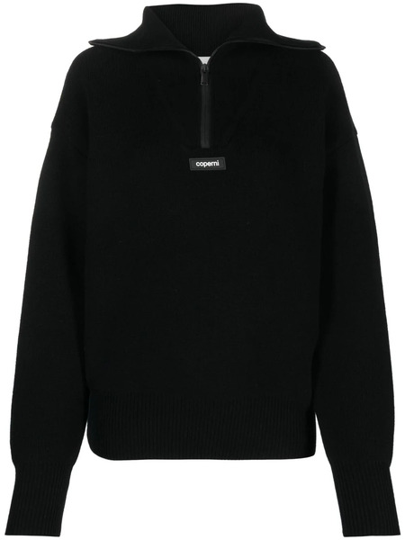  Coperni Pull à Col Montant Zippé - Noir 