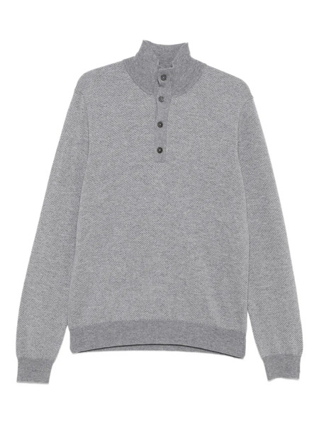  Corneliani Pull à Boutonnière - Gris 