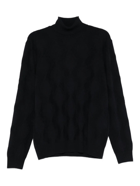  Corneliani Pull à Col Roulé - Bleu 