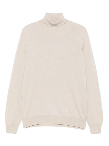  Corneliani Pull à Col Roulé - Tons Neutres 