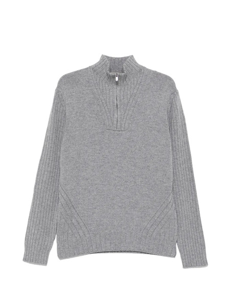  Corneliani Pull à Col Zippé - Gris 