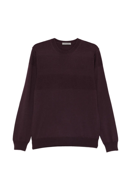  Corneliani Pull à Design Texturé - Violet 