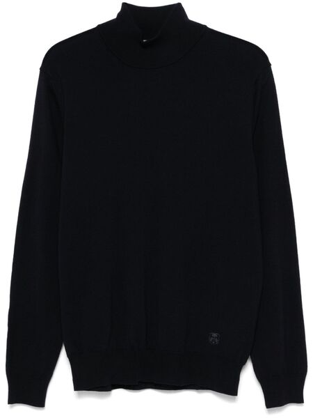  Corneliani Pull En Laine Vierge - Bleu 