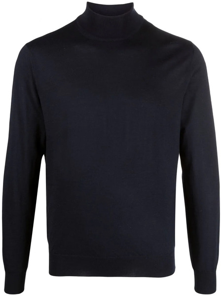  Corneliani Pull En Maille à Col Roulé - Bleu 