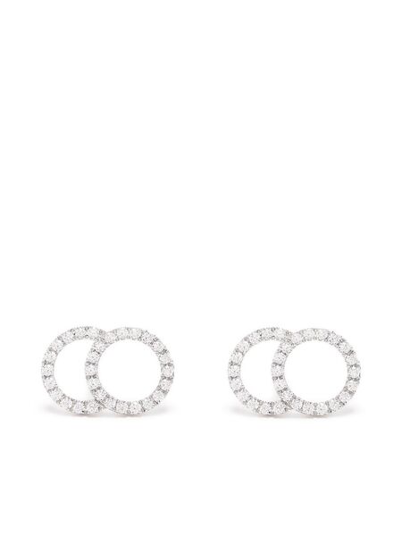  Courbet Grandes Puces D’oreilles Celeste En Or Blanc Recyclé 18ct Pavées De Diamants Créés En Laboratoire - Argent 