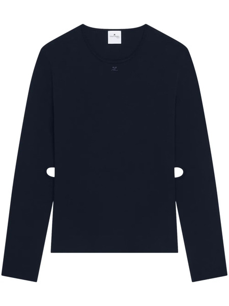  Courrèges Pull à Découpes - Bleu 