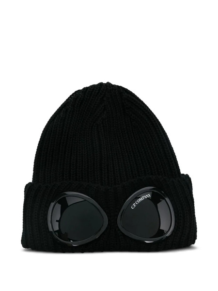 C.p. Company Bonnet Côtelé à Verres De Lunettes - Noir 