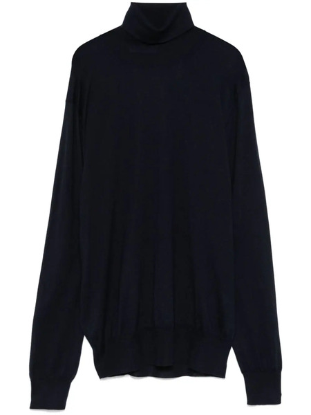  Cruciani Pull à Col Roulé - Bleu 