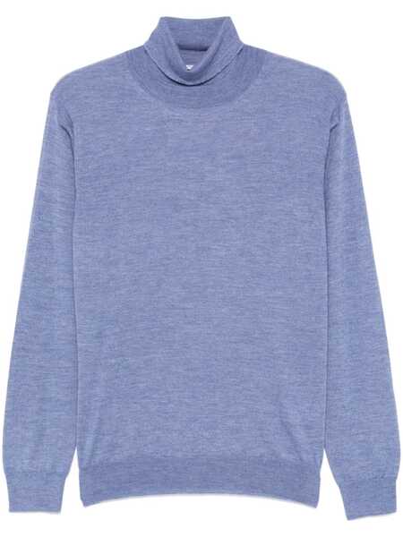  Cruciani Pull à Col Roulé - Bleu 