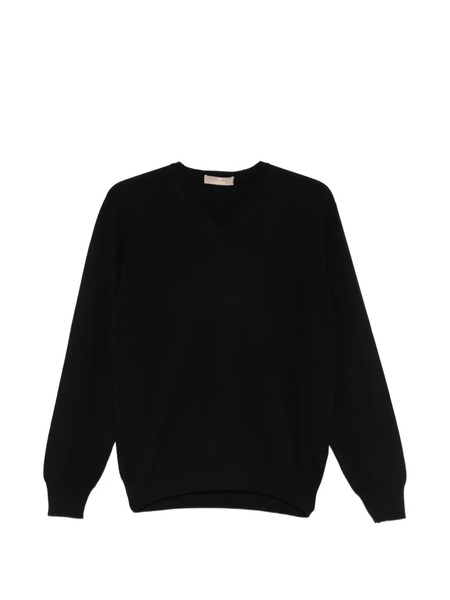  Cruciani Pull à Col V - Noir 