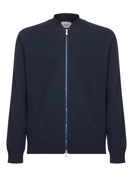 D4.0 Pull Nervuré à Col Bomber - Bleu 