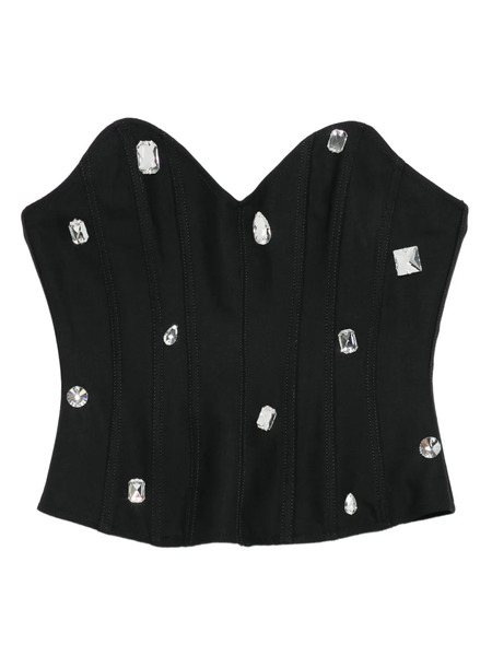  David Koma Corset à Ornements En Cristal - Noir 