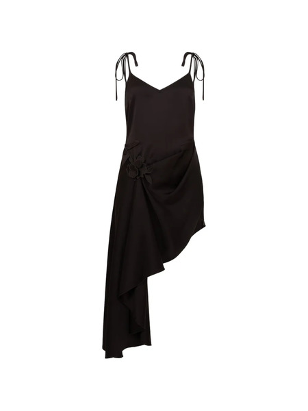  David Koma Robe Courte Drapée à Appliqués - Noir 