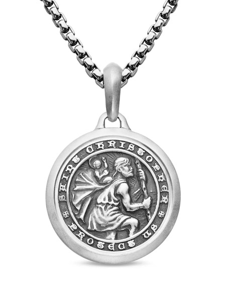  David Yurman Pendentif St. Christopher En Argent Sterling (34,5 Mm) 