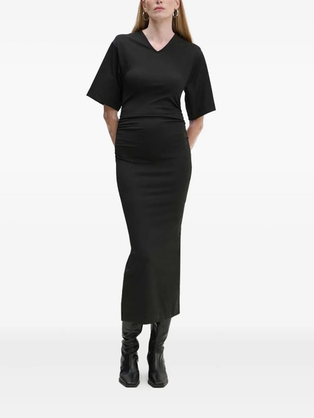  Day Birger Et Mikkelsen Robe Froncée à Col V - Noir 