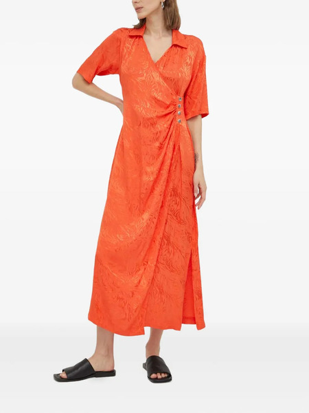  Day Birger Et Mikkelsen Robe Longue à Design Portefeuille - Orange 