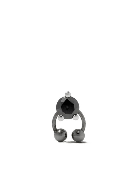  Delfina Delettrez Puce D'oreille En Or Blanc 18ct Two In One Pierced à Ornements En Diamants - Argent 