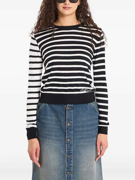 Desigual Pull à Rayures - Noir 