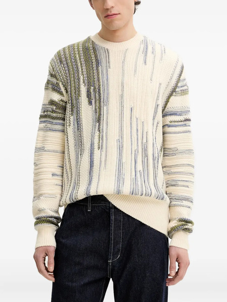  Desigual Pull à Rayures - Tons Neutres 