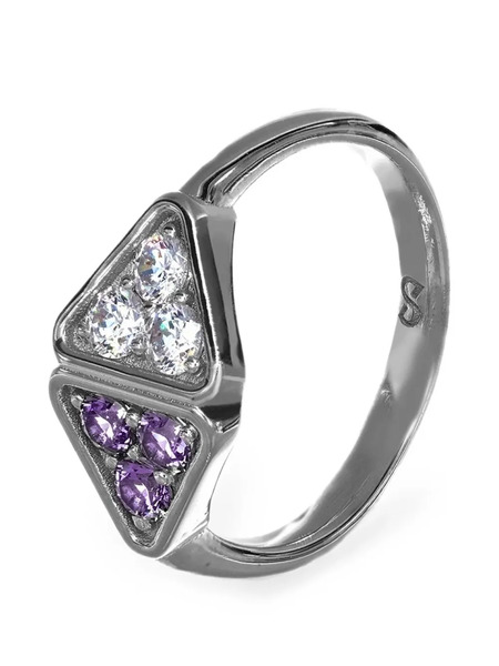  Desmos Infinity Triangular-motif Ring - Argent 