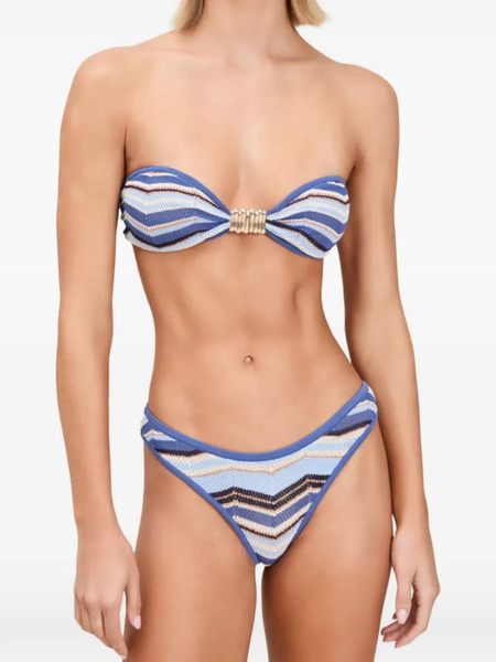  Devon Windsor Chevron-knit Bikini - Bleu 
