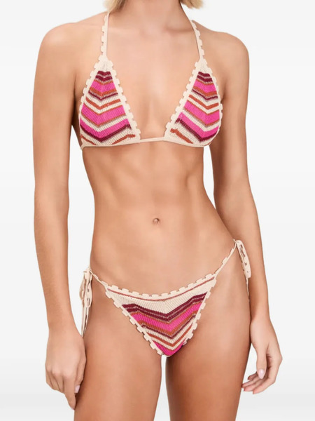  Devon Windsor Chevron-knit Bikini - Rose 