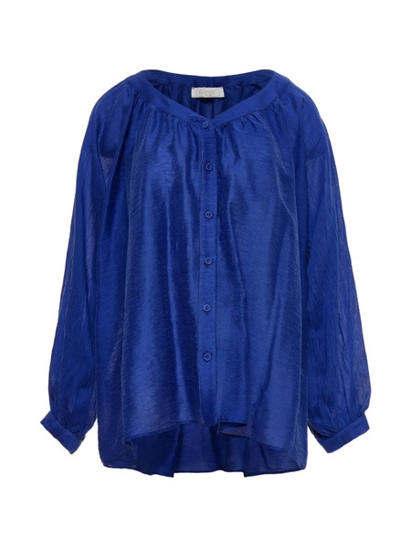  Devotion Blouse à Col V - Bleu 