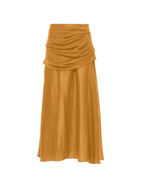  Devotion Jupe à Design Drapé - Jaune 