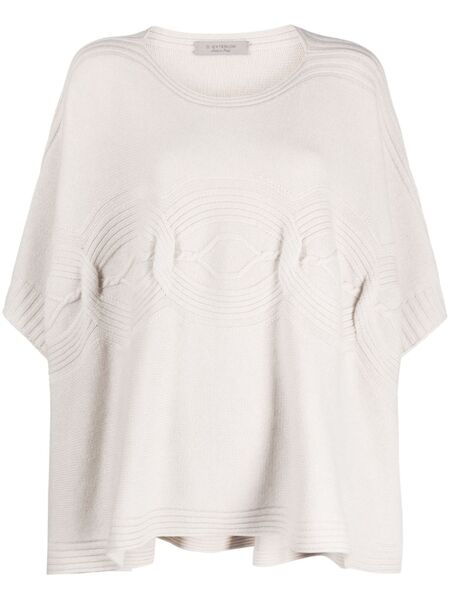  D.exterior Pull-caftan En Maille Fine - Tons Neutres 
