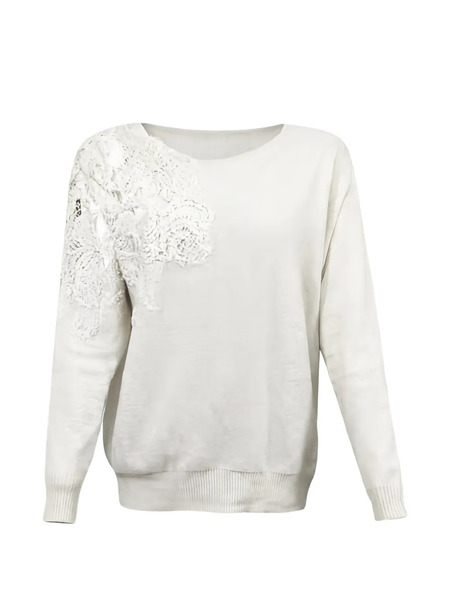  D.exterior Pull En Dentelle - Tons Neutres 