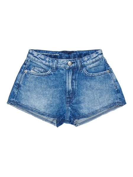  Diesel Kids Short En Jean Plaffy à Bords Francs - Bleu 