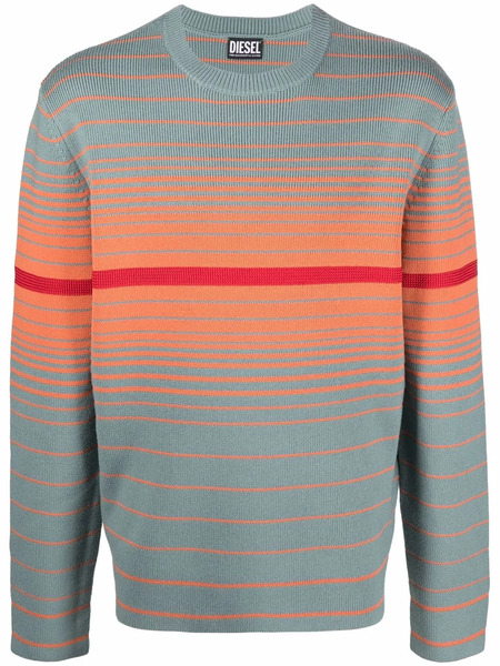  Diesel Pull à Rayures - Gris 
