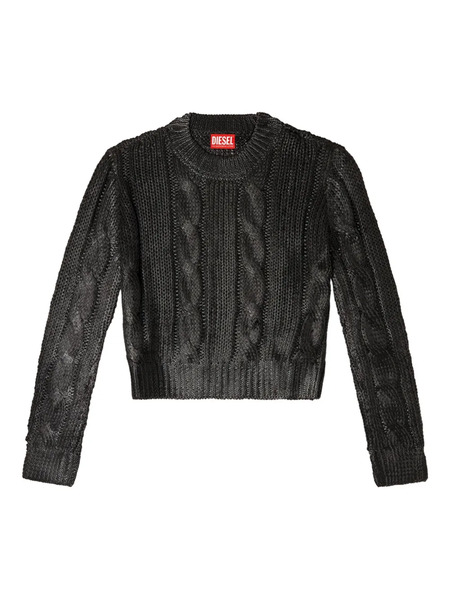  Diesel Pull En Maille Torsadée - Noir 