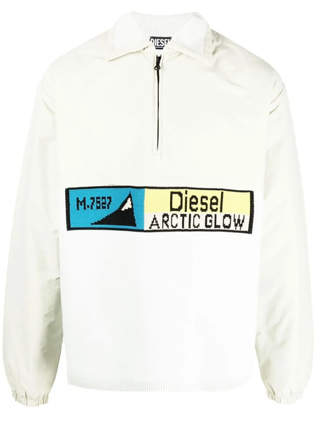  Diesel Pull Zippé à Logo Imprimé - Vert 