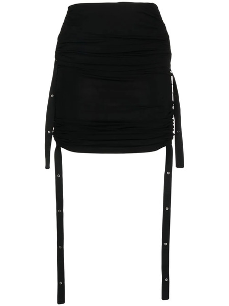 Dion Lee Jupe Doric Mi-longue à Fronces - Noir 