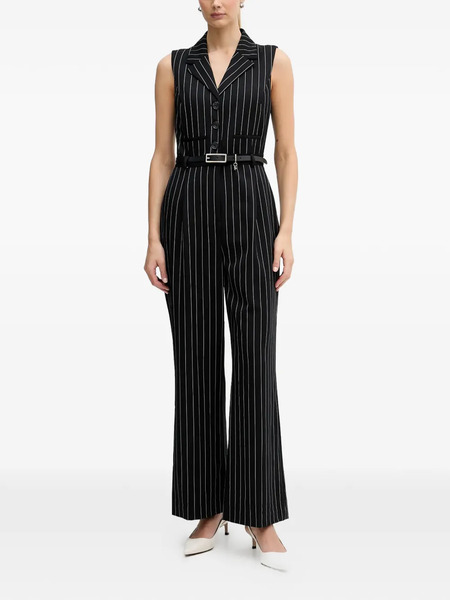  Dkny Combinaison Rayée Et Ceinturée - Noir 