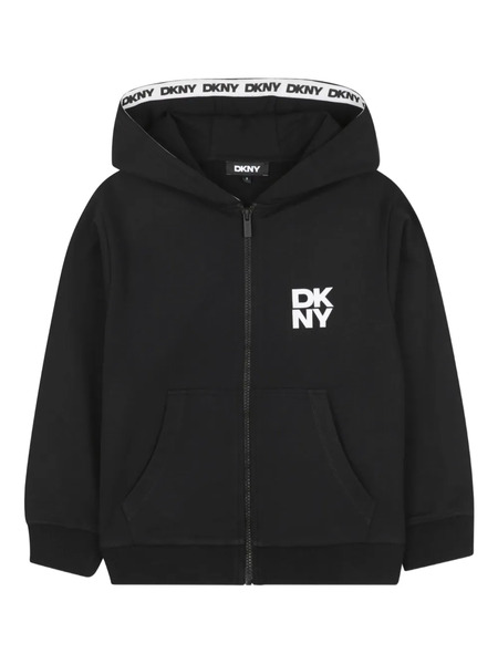  Dkny Kids Hoodie Zippé à Logo Imprimé - Noir 