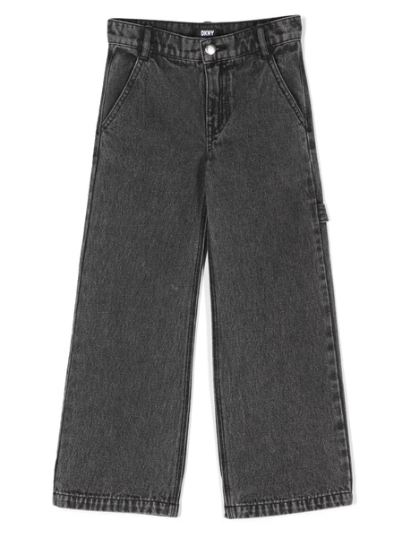  Dkny Kids Jean Droit à Patch Logo - Noir 