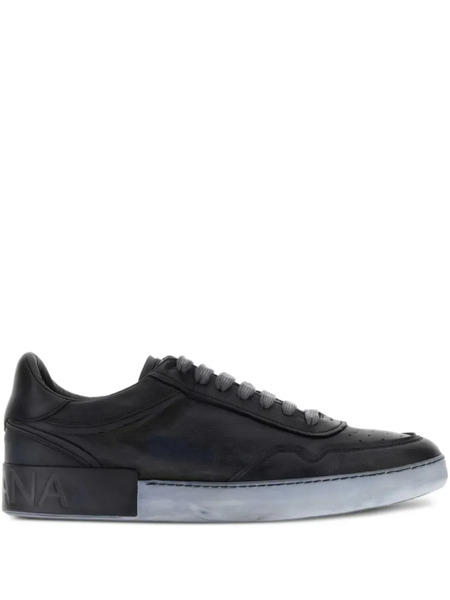  Dolce & Gabbana Baskets En Cuir à Logo Embossé - Noir 