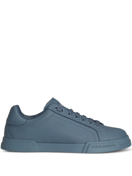  Dolce & Gabbana Baskets Portofino En Cuir De Veau - Bleu 