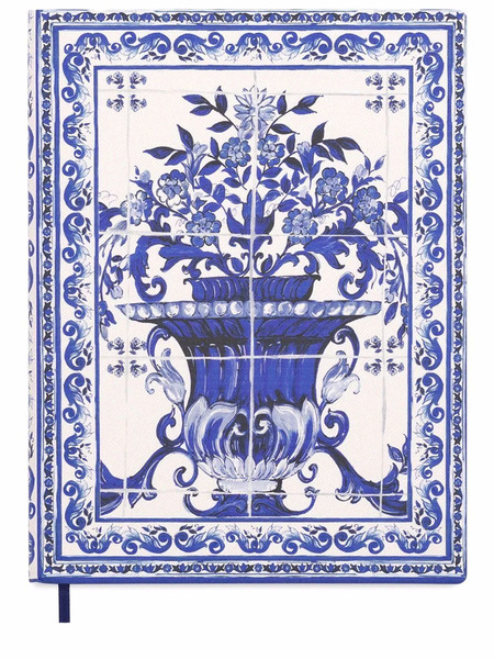  Dolce & Gabbana Carnet à Imprimé Graphique - Bleu 
